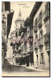 Old Postcard Fuenterrabia Calle Mayor