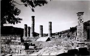 Greece Delphi Temple of Apollo Vintage RPPC C162