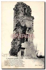 Old Postcard Montfort L & # 39Amaury Tower & # 39Anne Brittany