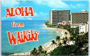 Postcard - Aloha from Waikiki - Honolulu, Hawaii