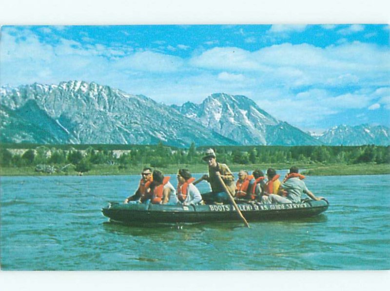 Pre-1980 SNAKE RIVER TOURIST BOAT RIDE Moran Junction by Jackson Hole WY AE5800