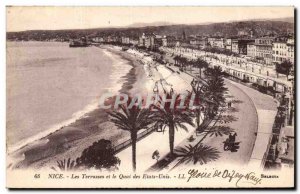 Postcard Old Nice of US docks Terraces