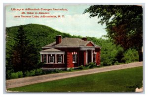 Trudeau Institute Sanitarium Library Saranac Lake Adirondacks NY DB Postcard V17