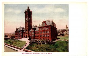 Antique High School Building, Duluth, MN Postcard
