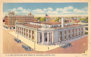 Canton Ohio 1940s Postcard US Post office & Ohio Power Company