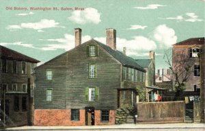 Postcard Bakery Washington Street Salem Massachusetts 