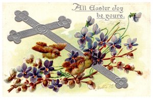 Easter,  Finches , Bird , Cross , Tuck's no. 703