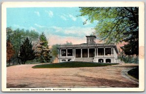 Vtg Baltimore Maryland MD Mansion House Druid Hill Park 1920s View Postcard