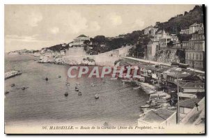 Postcard Old Marseille Corniche Road (Anse du Prophete)