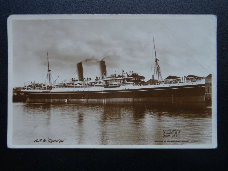 Shipping H.M.T. CZARITZA liner - Old RP Postcard