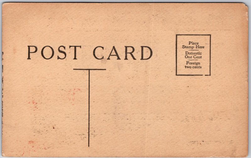 Ding Dong Forget It, Children Holding Sign, Furry Creature Pointing, Postcard