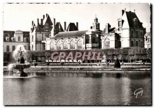 Fontaineableau Postcard Modern Gardens pond palace of the Tiber and Chapel of...