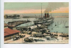 425784 ALGERIA ship Charles Roux in port Vintage postcard