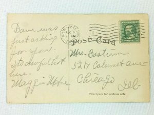 Vintage Postcard 1909 Boat House Washington Park Milwaukee WI Wisconsin