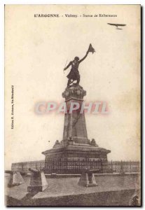 Old Postcard Argonne Valmy Statue Kellermann Jet Aviation