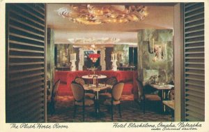 Omaha Nebraska Hotel Blackstone Plush Horse Room Interior Postcard 21-11208