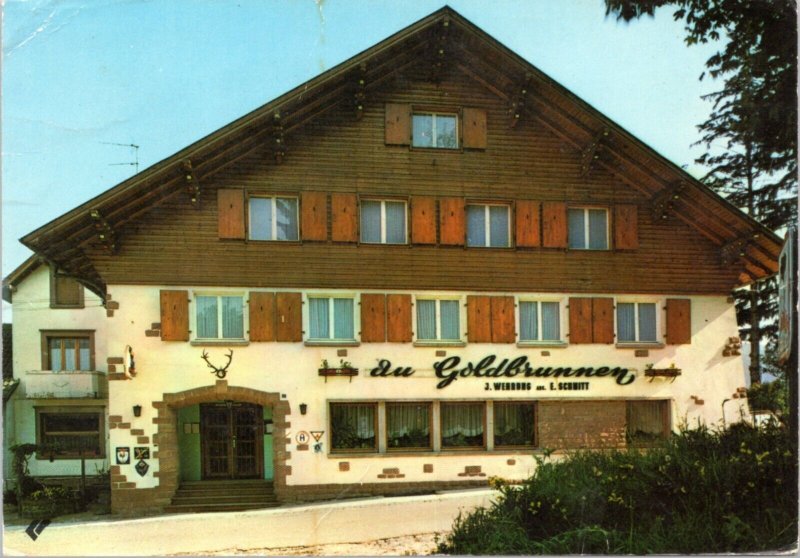Postcard France Wangenbourg - Hotel Goldbrunnen in Obersteigen
