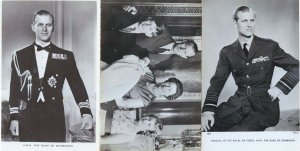 The Duke Of Edinburgh 3x Vintage Royal Real Photo Postcard s