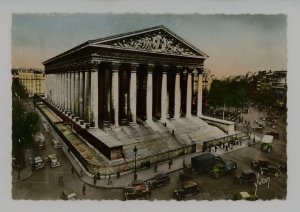 France - Paris. Magdalen Church  RPPC  (colorized, continental size)