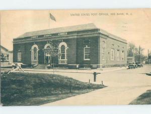 1940's OLD CARS AT POST OFFICE Red Bank - Near Middletown New Jersey NJ d9042