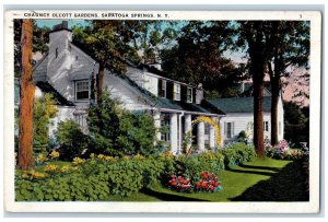 1984 Chauncy Olcott Gardens Saratoga Springs New York NY Posted Postcard