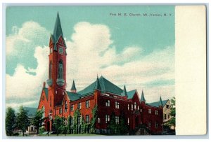 c1910 First M.E. Church Chapel Exterior Building Mt. Vernon New York NY Postcard