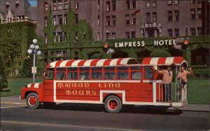 Victoria British Columbia BC Sightseeing Bus Ccharabanc Vintage Postcard