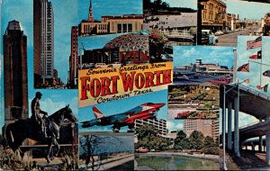 Texas Fort Worth Souvenir Greetings With Multi Views