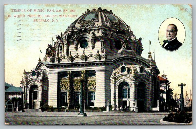 Temple of Music  Place Where McKinley Was Shot  Buffalo New York  Postcard  1909