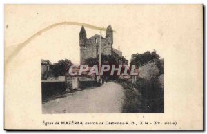 Old Postcard Church of Canton Mazeres Castelnau