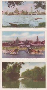 (3 cards) Waterfront, Harbour, Centre Island Toronto ON
