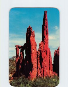 Postcard Ruins of Montezuma's Temple, Garden of the Gods, Colorado Springs, CO