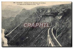 Old Postcard Dauphine Railway Electric of Mure Line and Abimes Drac