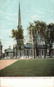 Vintage Postcard First Reformed Protestant Dutch Church Of Kingston New York F&D