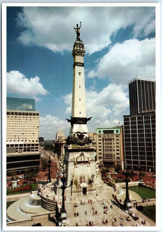 Postcard - Monument Circle - Indianapolis, Indiana