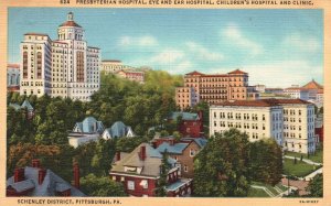 1946 Presbyterian Hospital Deer Children's Clinic Pittsburgh PA Posted Postcard