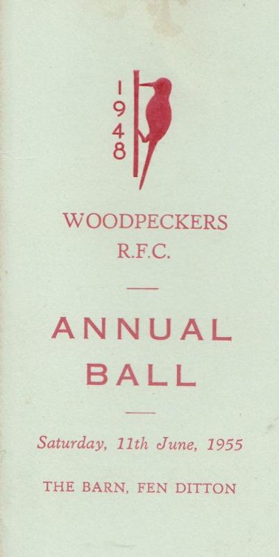 Woodpeckers Rugby Football Club Fen Ditton Cambridge 1955 Ball