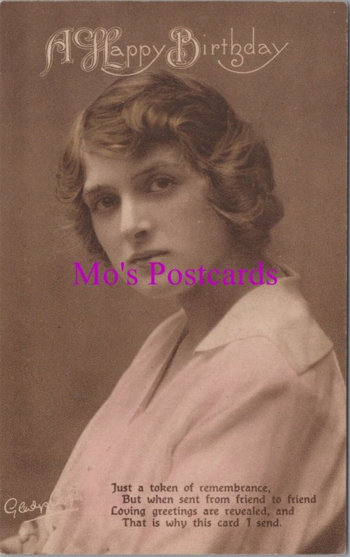 Greetings Postcard - Actress Gladys Cooper, A Happy Birthday   RS37863