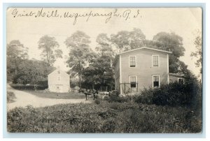 c1910's Grist Mill Usquepaugh Rhode Island RI RPPC Photo Antique Postcard 