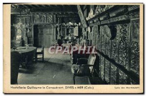 Old Postcard Hostellerie William the Conqueror Dives sur Mer Room Marmousets