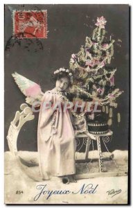 Old Postcard Fun Children Merry Christmas Angel