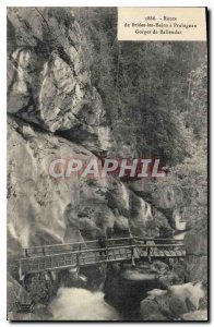 Postcard Old Road Brides les Bains Pralognan Gorges Ballendaz