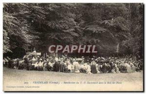 Verdelais Old Postcard Banediction TS sacrament in the wood Peres