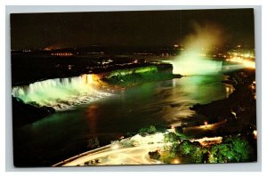 Vintage 1940's Postcard Niagara Falls Illuminated Niagara Falls Canada