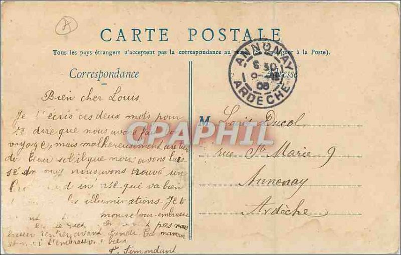 Old Postcard 12 lyon night up book and manument of the republic