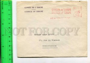 425094 FRANCE Council of Europe 1962 year Strasbourg Postage meter COVER