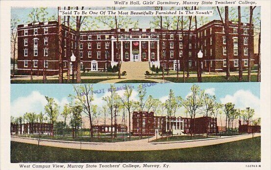 Wells Hall Girls Dormitory Murray State Teachers College West Campus View Mur...