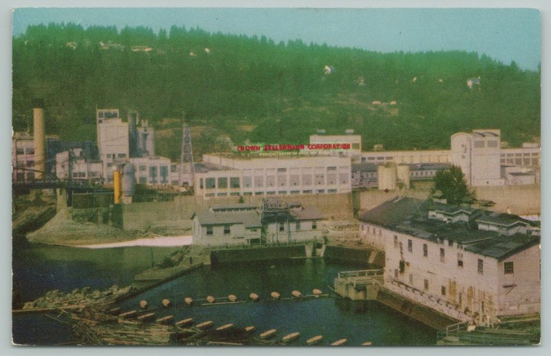 Oregon City~Crown Zellerbach Corporation Paper Mill~Factory Panorama~1960s  