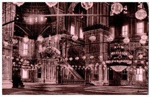 Interior of Mohamed Aly Mosque Cairo Egypt Postcard Posted 1953