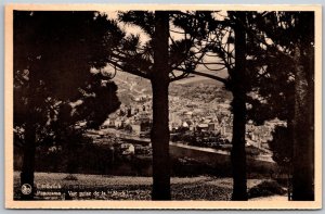 Vtg Luxembourg Ettelbruck Panorama Vue prise de la Nuck City View Postcard